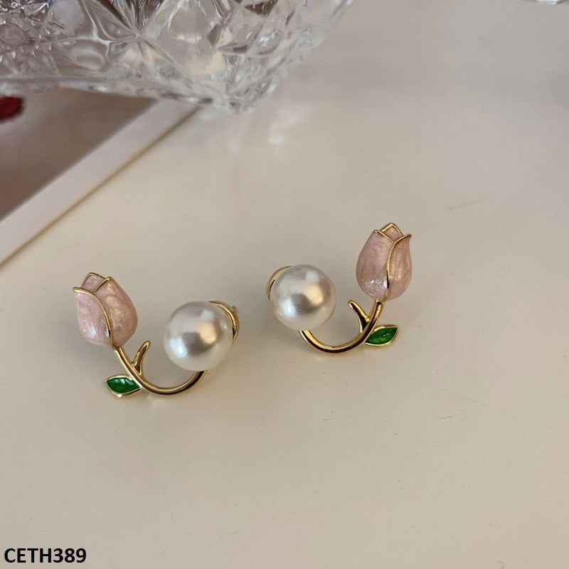 CETH389 LSH Pearl Flower Tops Pair - CETH