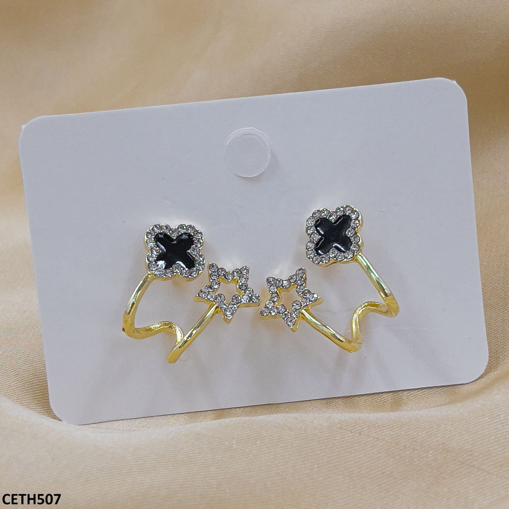 CETH507 LSH Clover Stud Tops Pair - CETH