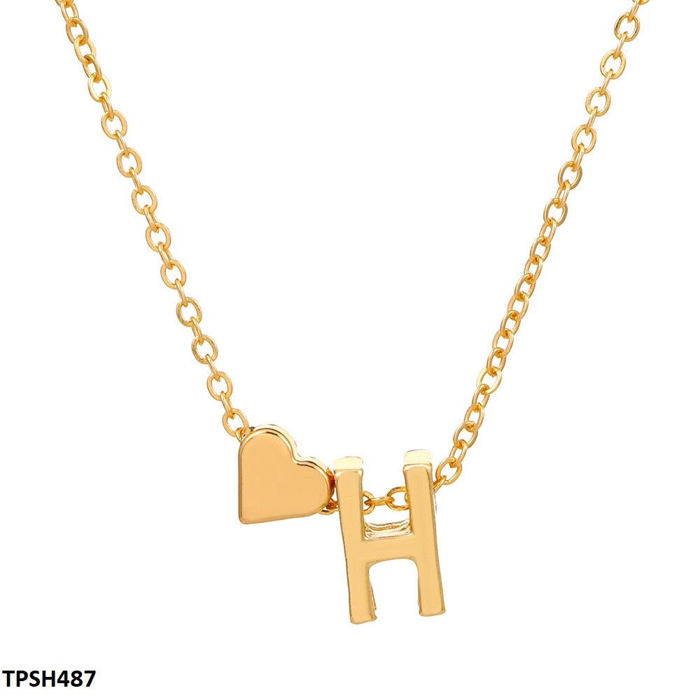 TPSH487 QWN Alphabet Heart Pendent - CPSH