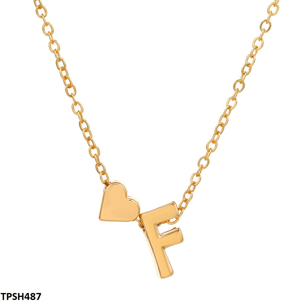 TPSH487 QWN Alphabet Heart Pendent - CPSH