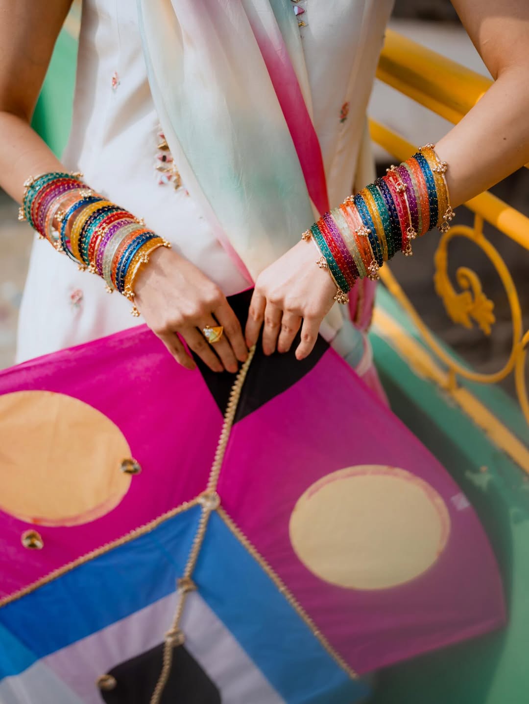 Multi Indian Original Viral Kashmiri Bangles 4 Ghunghru Kara 18 Bangles