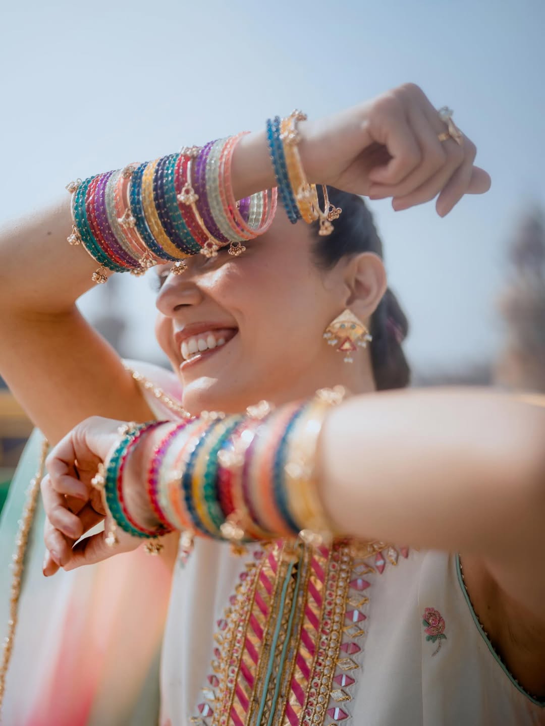 Multi Indian Original Viral Kashmiri Bangles 4 Ghunghru Kara 18 Bangles